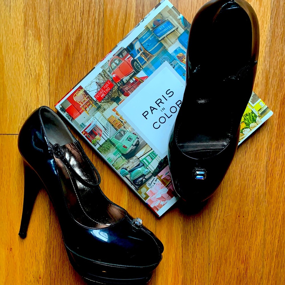 Nando  Muzi Italia Black Platform Shoes